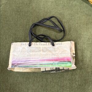 The News Recycled Newspaper bag - music headlines